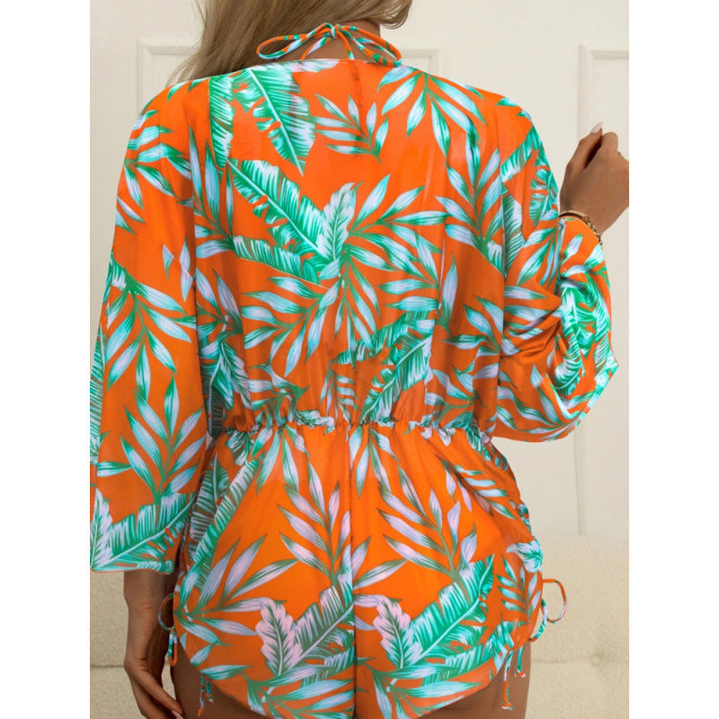 Women's Swimwear Set with Floral Design