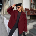Elegant Women's Wrap Jacket with Belt and Casual Cut