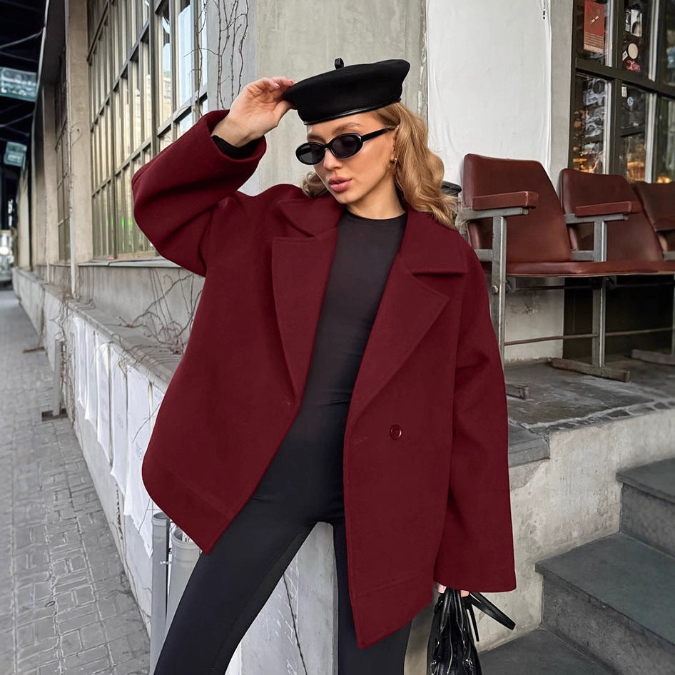 Elegant Women's Wrap Jacket with Belt and Casual Cut