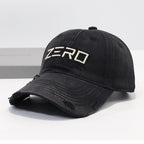 Men's Distressed Cotton Baseball Cap