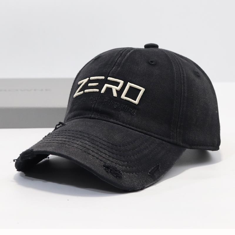 Men's Distressed Cotton Baseball Cap