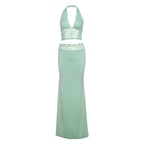 Women's Elegant Two-Piece Set with Lace Trim