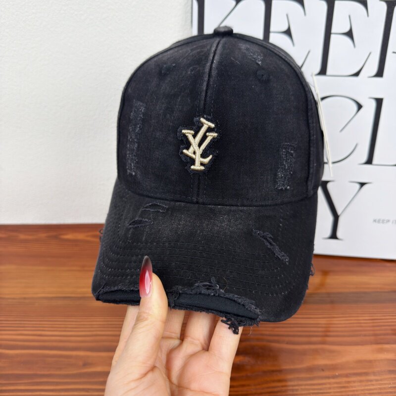 Men's Distressed Denim Adjustable Baseball Cap