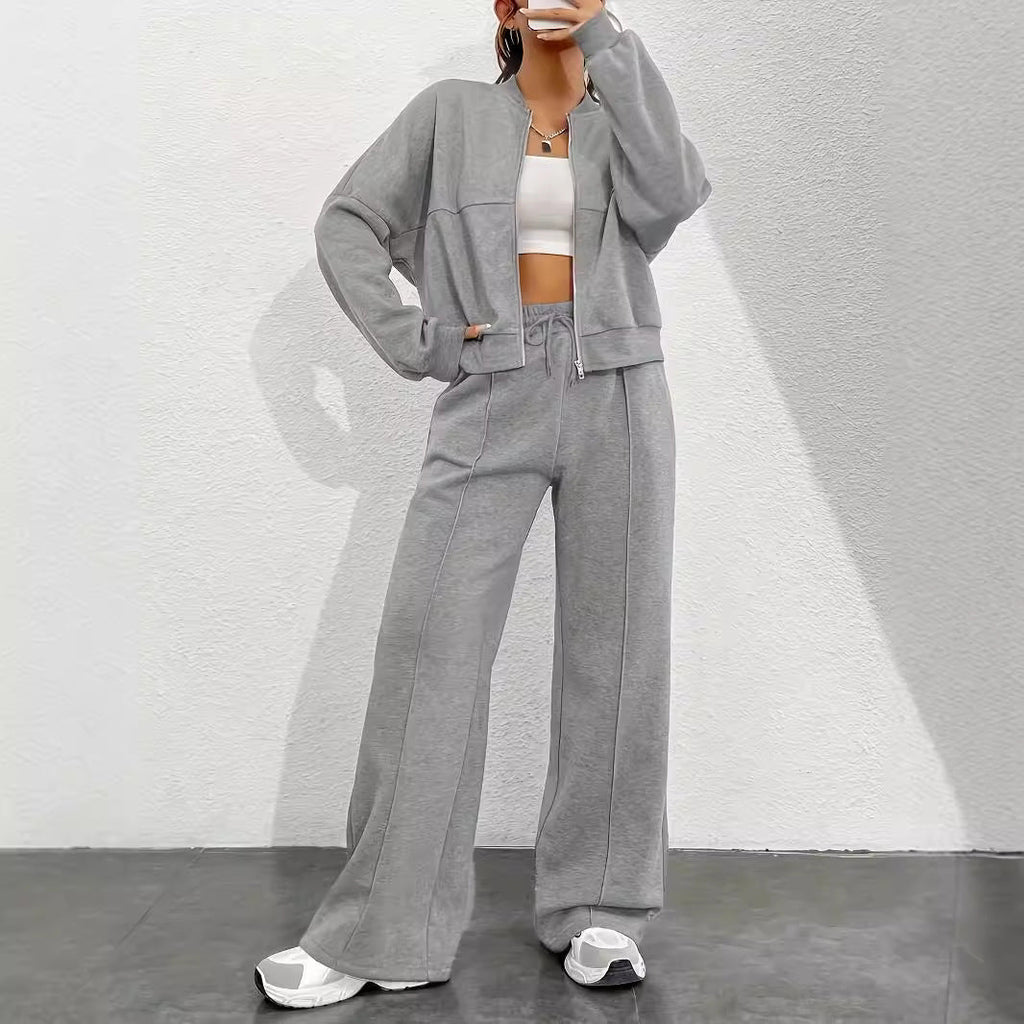 Women's Casual Sweat Set with Pockets