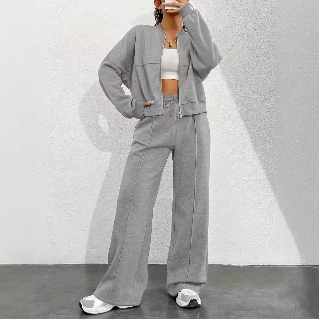 Women's Casual Sweat Set with Pockets