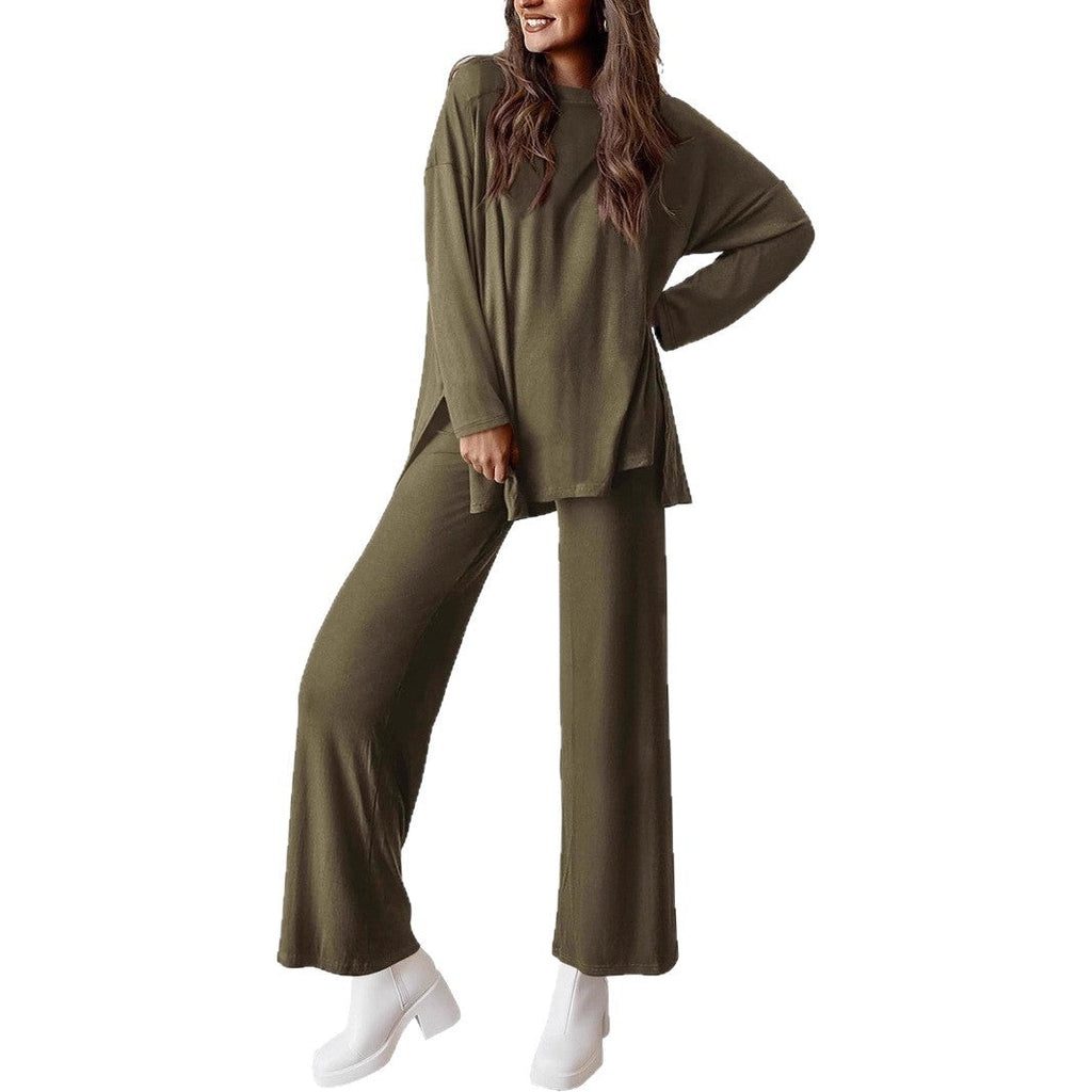 Leisure Suit with Casual Cut and Wide Leg