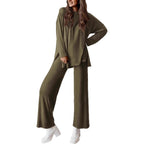Leisure Suit with Casual Cut and Wide Leg