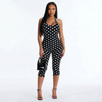Women's Slim-Fit Polka-Dot Jumpsuit