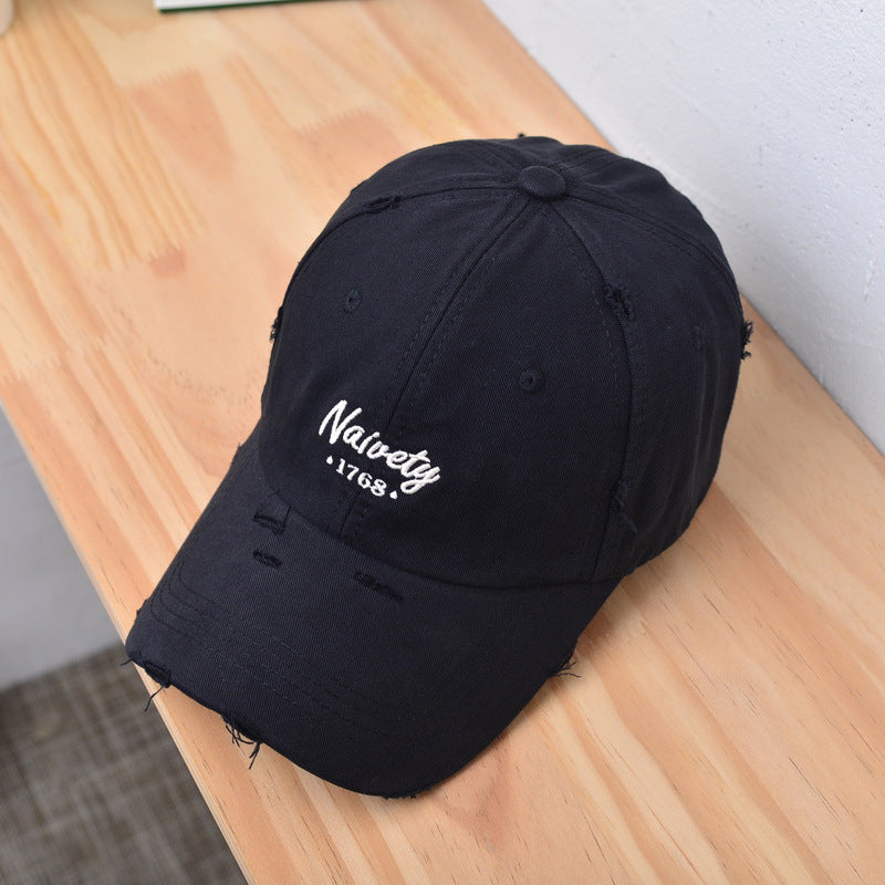 Men's Distressed Vintage Cotton Baseball Cap