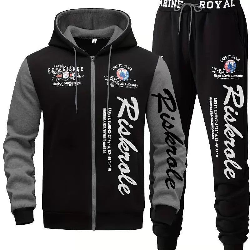 Men's Sporty Hoodie and Jogging Pants Set