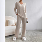 Women's Comfortable and Stylish Ribbed Lounge Set