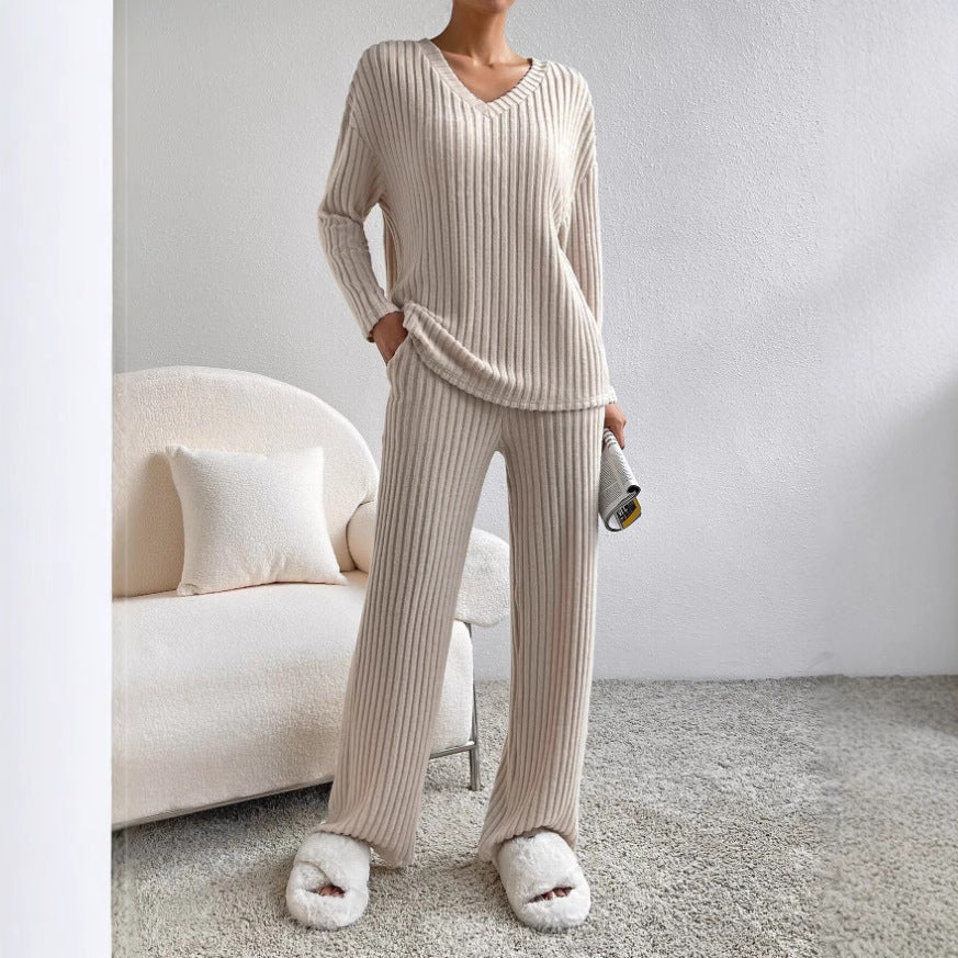 Women's Comfortable and Stylish Ribbed Lounge Set