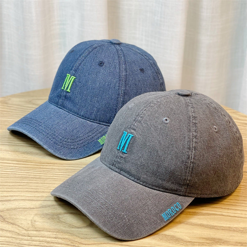 Men's Embroidered Denim Baseball Cap