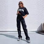Women's Cotton-Blend Cargo Pants