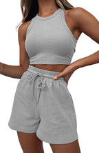 Women's High-Quality Sport Set with Racerback Top and Shorts