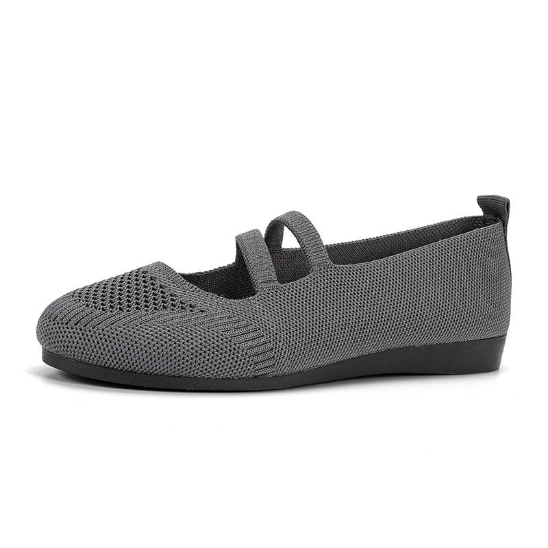 Women's Elastic Cross-Strap Breathable Ballet Flats