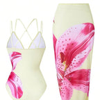 Women's Swimsuit with Elegant Floral Print