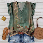 Women's Blouse with Floral Pattern