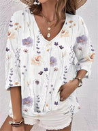 Women's Floral Print Blouse with Casual Fit