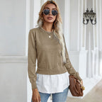 Women's Fashion Layered-Look Pullover