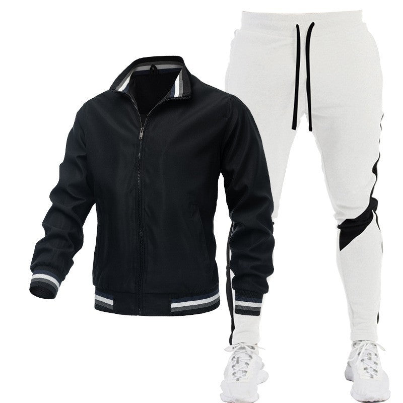 Men's Sporty Track Jacket and Jogging Pants Set