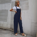 Women's Casual Jumpsuit with Pockets and Adjustable Straps
