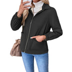 Women's Casual Quilted Jacket with High Collar