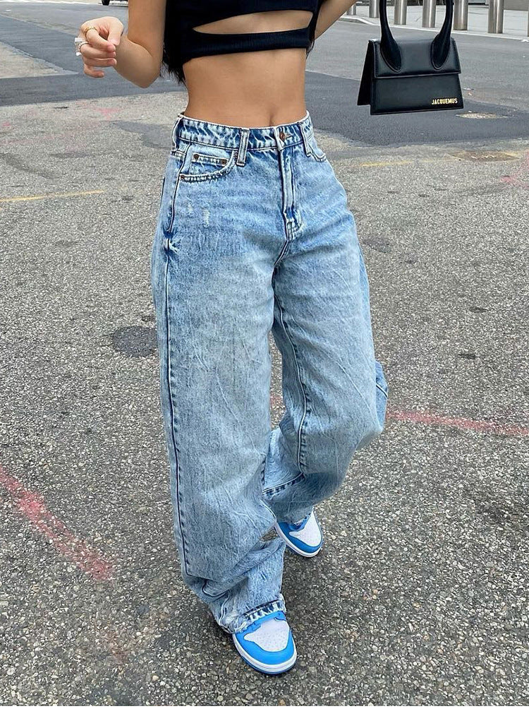 Women's Cargo Jeans with Functional Pockets