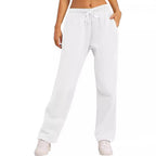 Women's Comfortable Athletic Pants with Elastic Waistband and Side Pockets