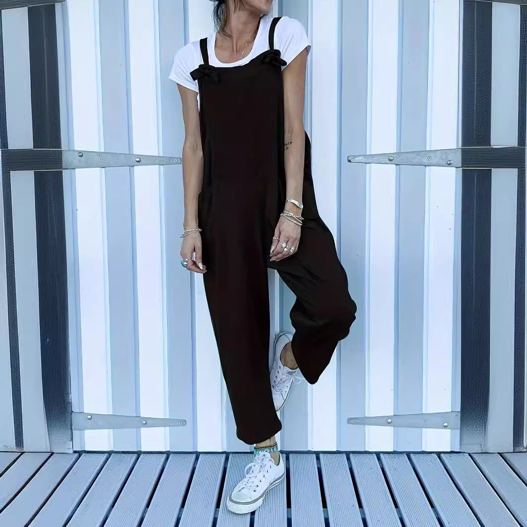 Women's Casual Jumpsuit with Side Pockets