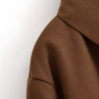 Women's Elegant Cropped Jacket with Large Collar