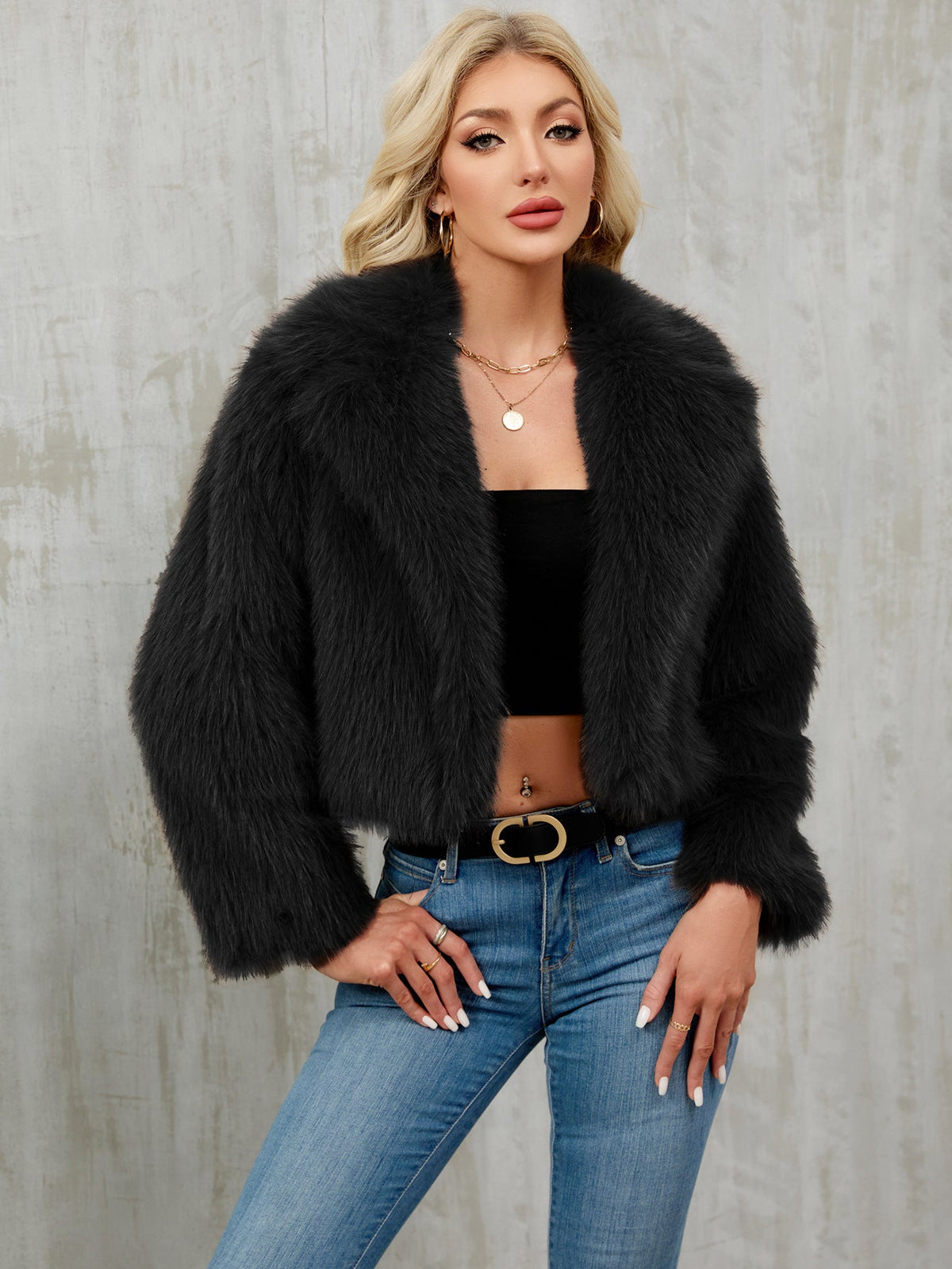 Women's Elegant Faux Fur Bolero