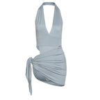 Women's Swimsuit with Deep V-Neck and Trendy Cut-Out