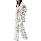 Women's Elegant and Casual Blouse and Pants Set