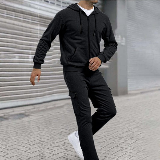 Men's Sporty Zip Sweat Set