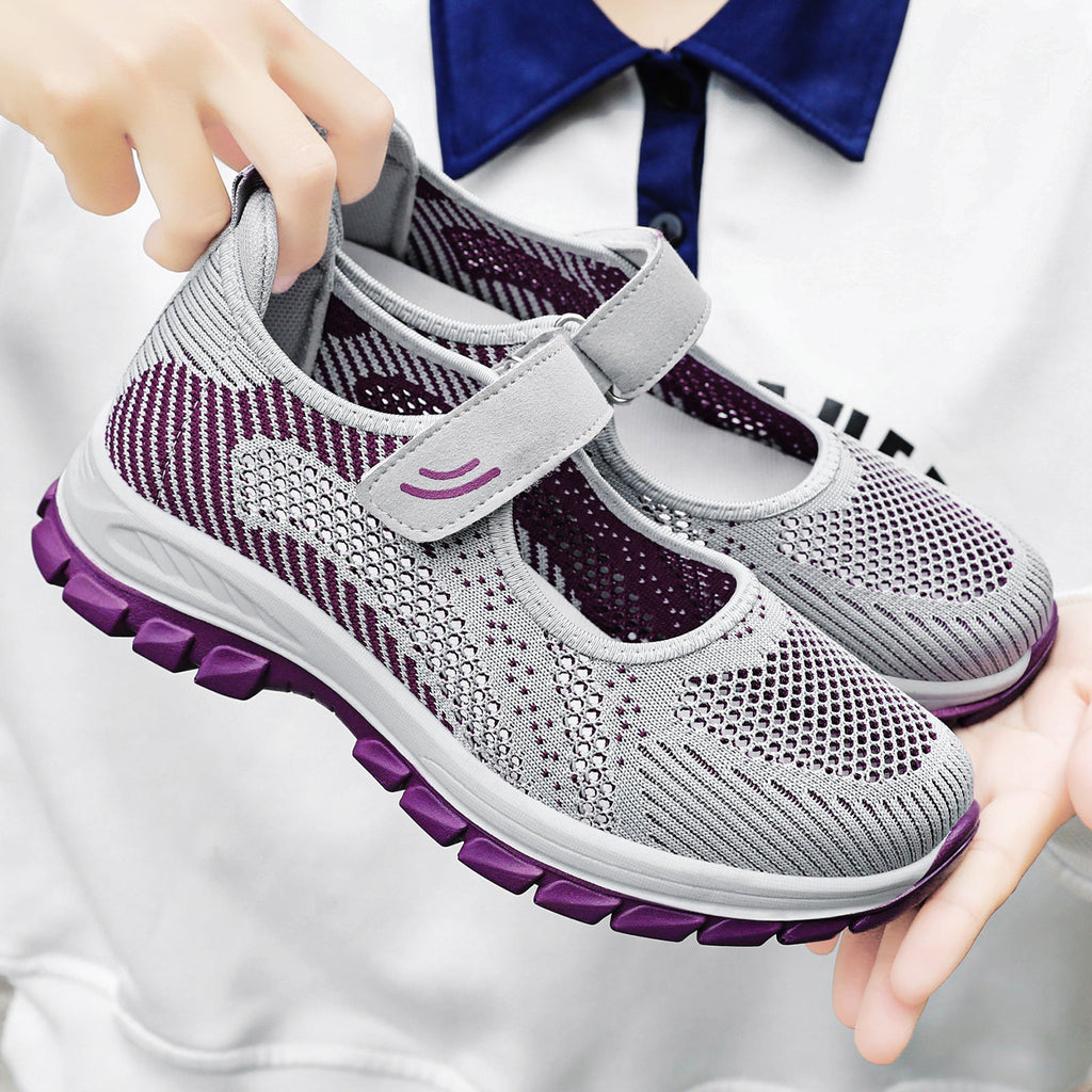 Women's Breathable Fitness Shoes with Practical Velcro Closure
