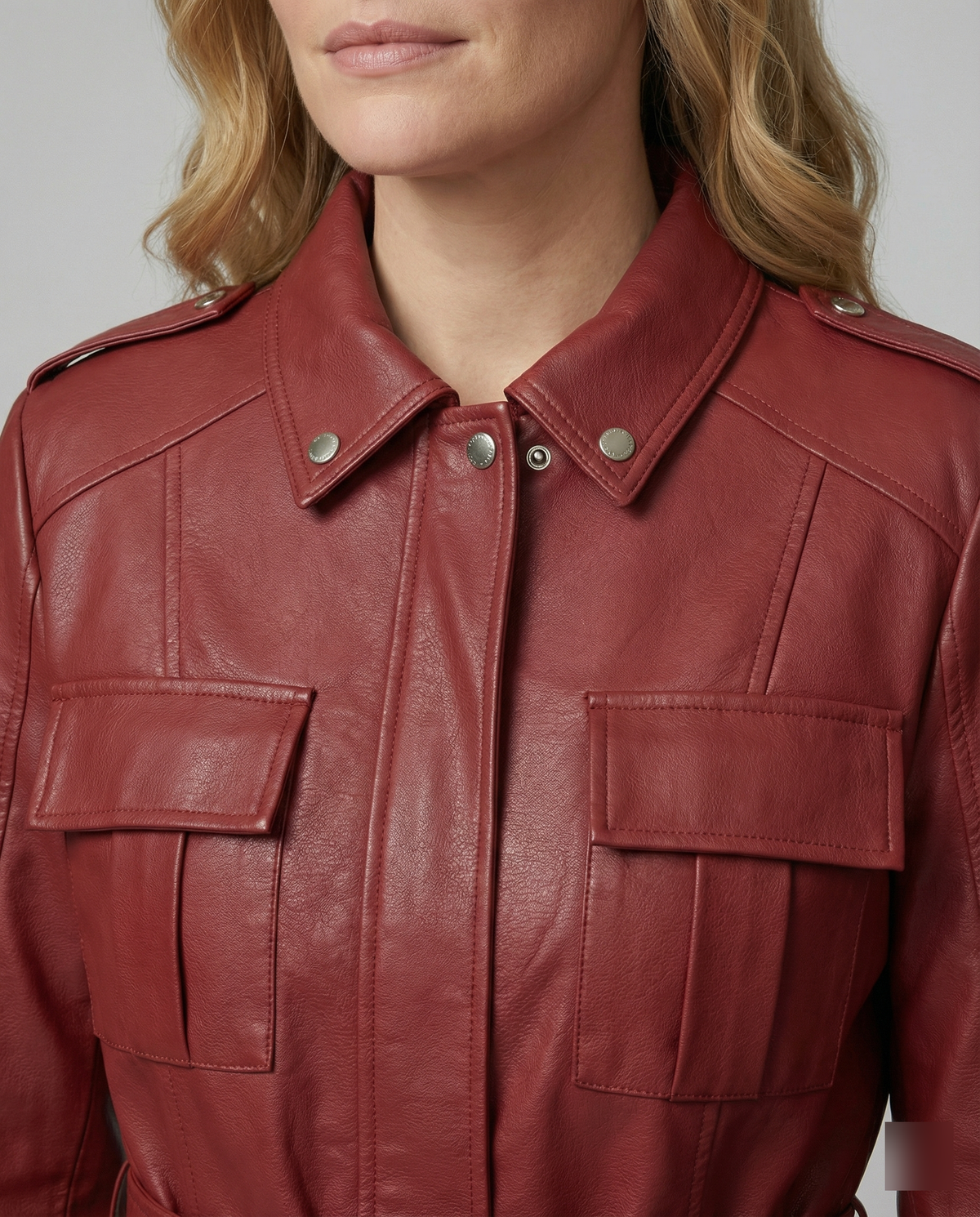Women's Elegant Faux Leather Transitional Jacket