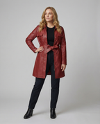 Women's Elegant Faux Leather Transitional Jacket