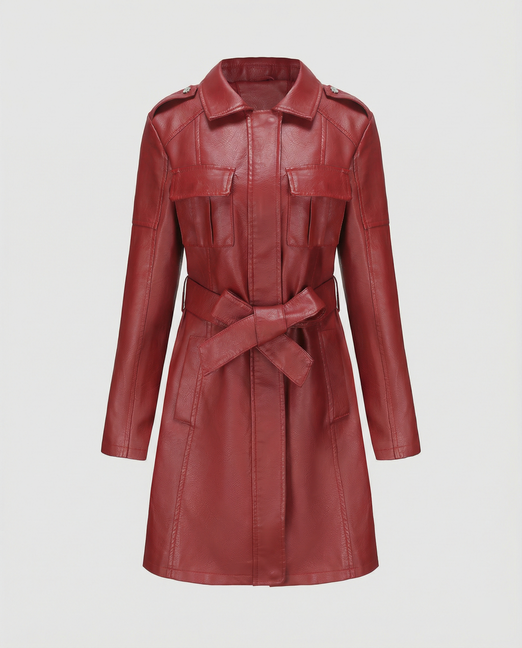 Women's Elegant Faux Leather Transitional Jacket