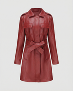 Women's Elegant Faux Leather Transitional Jacket