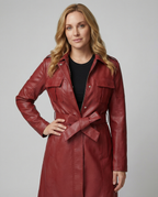 Women's Elegant Faux Leather Transitional Jacket