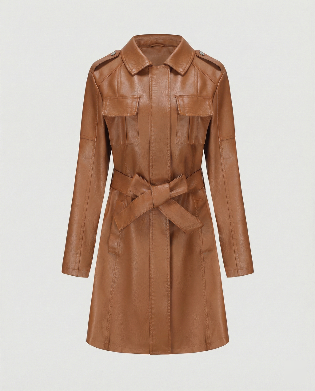 Women's Elegant Faux Leather Transitional Jacket