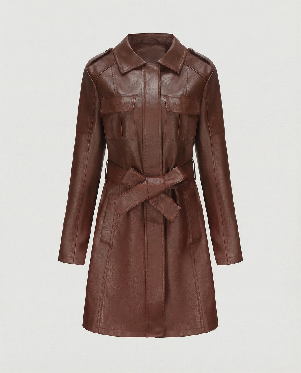 Women's Elegant Faux Leather Transitional Jacket