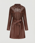 Women's Elegant Faux Leather Transitional Jacket