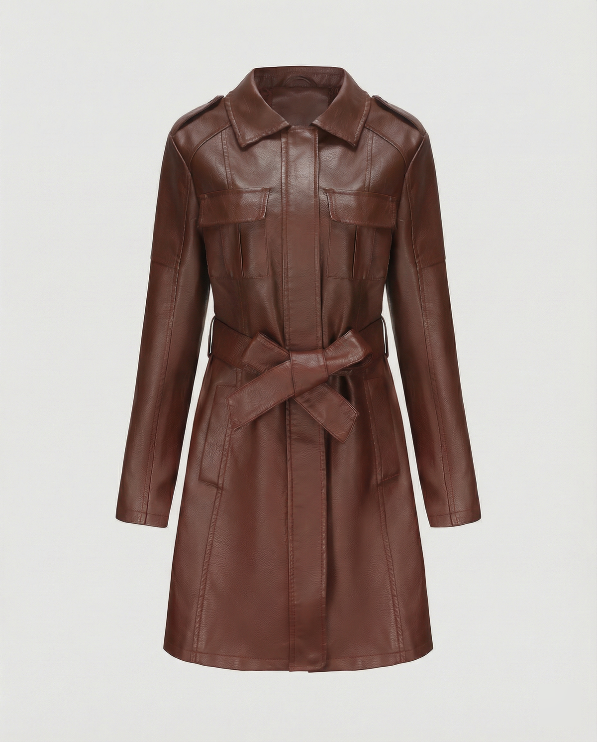 Women's Elegant Faux Leather Transitional Jacket