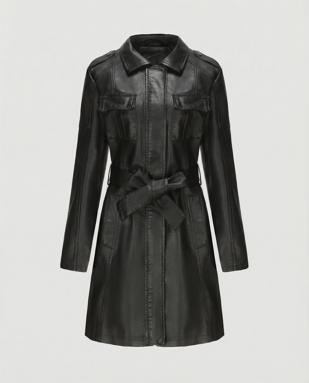 Women's Elegant Faux Leather Transitional Jacket