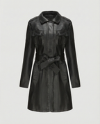 Women's Elegant Faux Leather Transitional Jacket