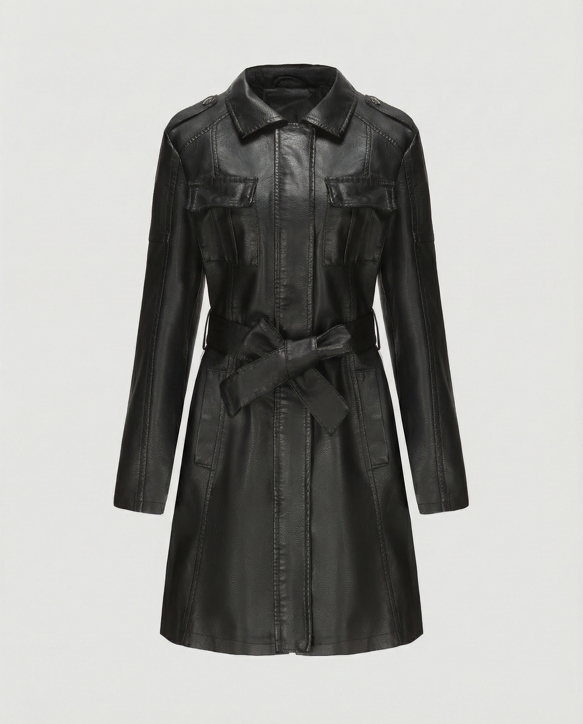 Women's Elegant Faux Leather Transitional Jacket