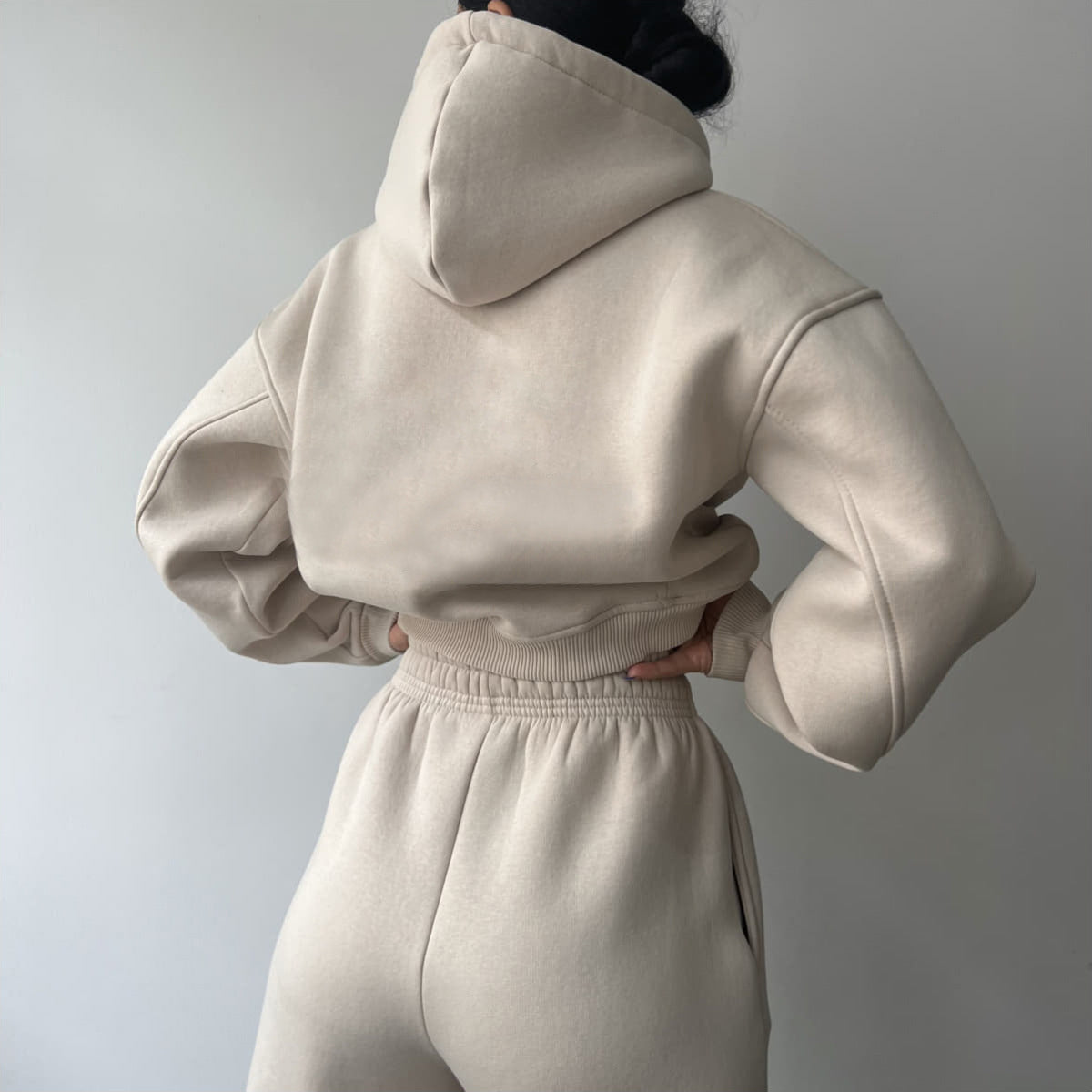 Fashionable Casual Wide-Leg Hoodie Set