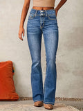 Women's High-Waisted Flared Jeans